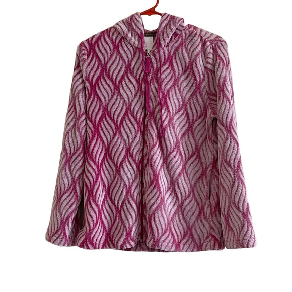 STANHERMAN Tops - Y2K STANHERMAN purple/pink & white fleece hoodie